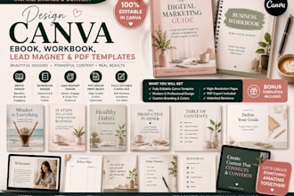 design canva ebook, canva workbook, canva ebook lead magnet workbook ebook