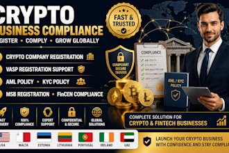 do crypto company, vasp, aml, kyc, msb and fincen compliance documents