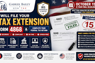 file your irs tax extension 4868 and complete your US federal income tax return