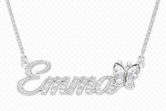 design custom platinum jewelry cad for  gemstone stl name necklace in matrixgold