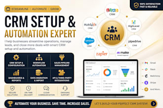 setup zoho CRM,hubspot,pipedrive,API integration gohighlevel,workflow automation