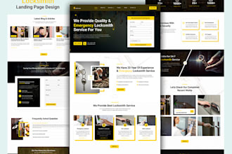 design locksmith website locksmith landing page handyman website with booking