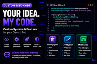 create a custom bdfd code