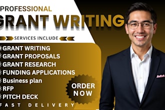 do grant writing, proposal writing, grant research, and funding applications