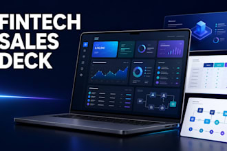 fintech saas sales deck and financial software product presentation