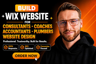 build wix website for consultants coaches accountants plumbers website design