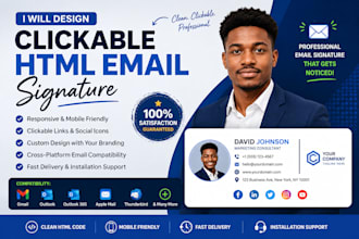 create email signature HTML, clickable HTML email signature