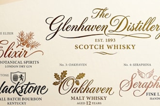 design a unique signature style spirits logo