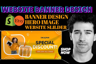 design shopify banner etsy banner hero image and web headers banner ads