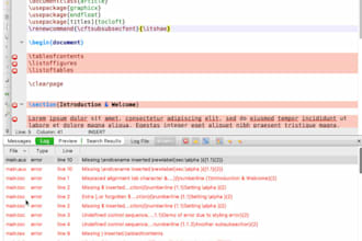 debug and format your complex latex document or academic paper