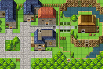 design custom rpg maker mv mz maps, tilesets, tiles and tiled editor maps