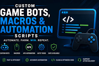 create custom game bots, macros, and automation scripts