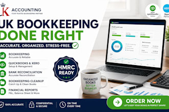do UK bookkeeping, quickbooks, xero, bank reconciliation and bookkeeping cleanup