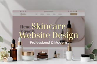design a professional skincare website, beauty website, spa