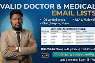 data mining valid doctor, medical, clinic 50 email