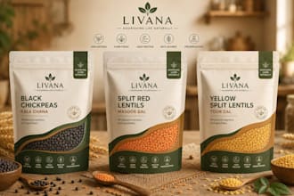 design coffee packaging food box takeout pouch custom dielines and product label