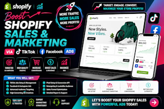 boost shopify sales and marketing via tiktok facebook ads