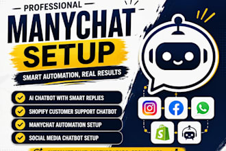 be your manychat expert for whatsapp facebook instagram ai chatbot automation