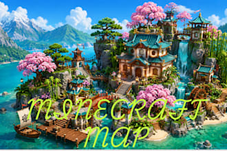 create a custom minecraft map, spawn, lobby, survival world, and terrain
