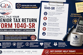 file your senior US tax return, form 1040sr, with rmd and social security help