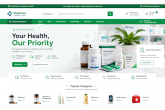 design pharmacy store medical website research pharmacy store using woocommerce