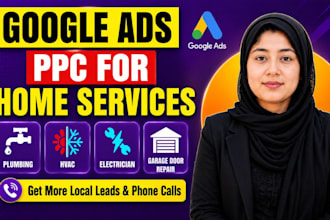 collect leads for locksmith, home cleaning, hvac plumbing service via google ads