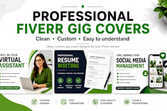 design a clean professional fiverr gig cover