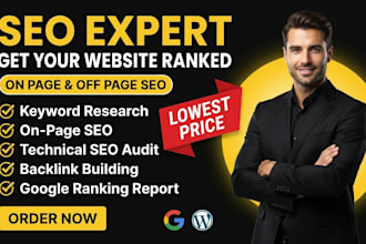 on page and off page SEO to rank your website on google