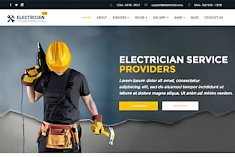 build wix electrician website electrical contractor roofing  handyman website