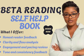 beta read your motivational, self help book, provide actionable honest feedback