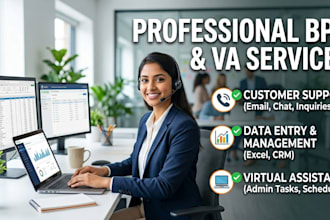 provide professional bpo virtual assistant and data ennty