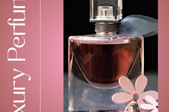 design elegant perfume flyer poster or product banner