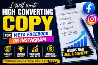write high converting copy for meta facebook or instagram