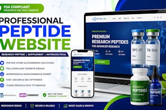 build peptide website fda complaint research peptide website woocommerce website