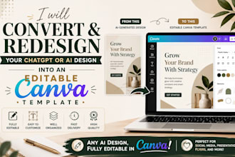 convert, redesign your ai design into an editable canva template
