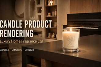 create lifestyle 3d product rendering for indoor and outdoor scenes