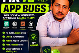 solve ai generated app errors, crashes, and gradle issues