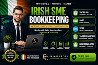 manage irish sme bookkeeping, sage, xero and vat filing, tax preparation