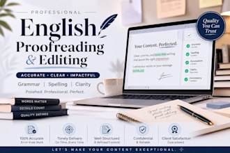 proofreading and english editing