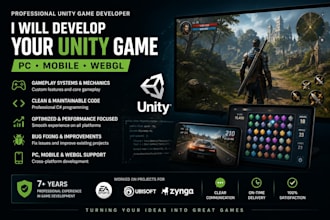 develop your unity game for PC