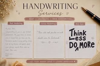 do custom handwriting projects