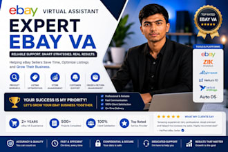 be your ebay VA for listing, order processing, and support