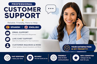 provide professional customer support in spanish and english