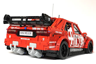do 3d lego design, lego model, lego toy, vehicle, with manual and xml part list