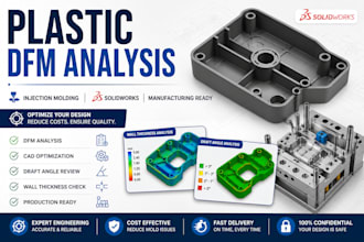 do plastic dfm  analysis for injection molding in solidworks