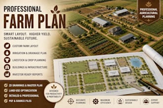 create a professional farm plan, agricultural business plan, and farm layout