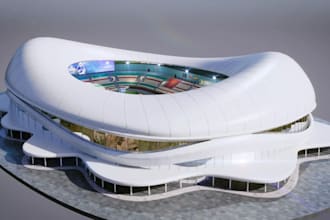 design your sports complex, stadium, gym with realistic 3d rendering