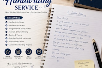 write anything in beautiful handwriting