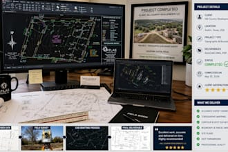 prepare accurate land survey topographic survey and site plan