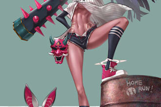 draw splash art and anime illustration